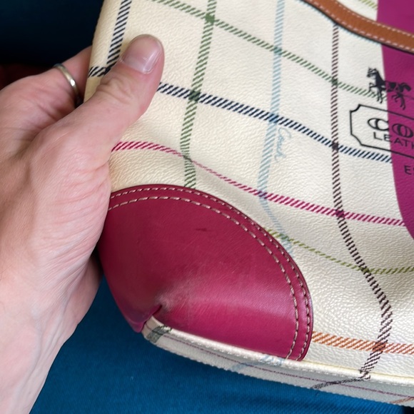 Coach 2000s Heritage Tattersall Tote - Picture 6 of 11